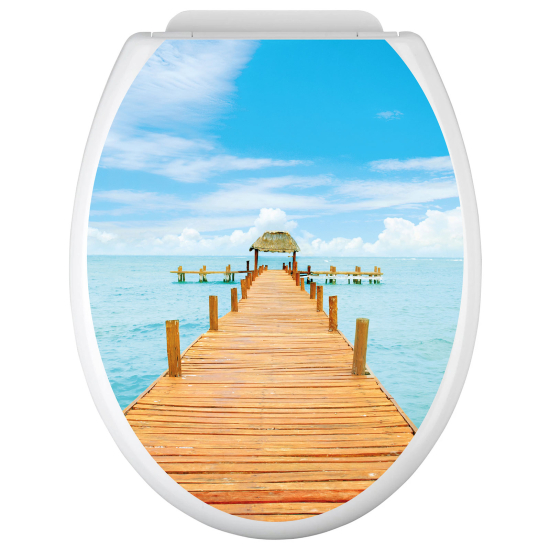 Adesivo per copriwater - WC - Pontile paradisiaco