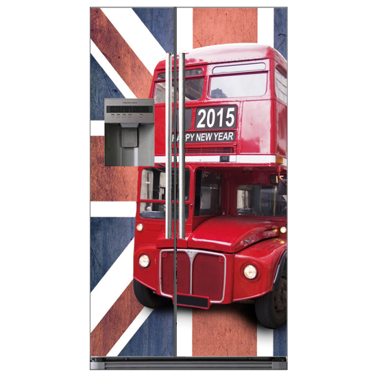 Adesivo per frigo americano - Autobus inglese