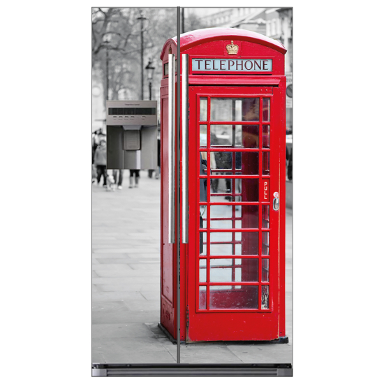 Adesivo per frigo americano - Cabina telefonica