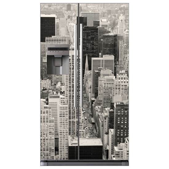 Adesivo per frigo americano - Costruzione città
