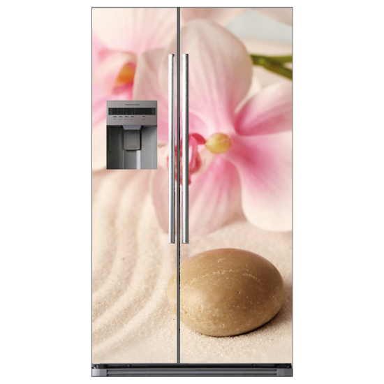 Adesivo per frigo americano - Fiore ciottolo