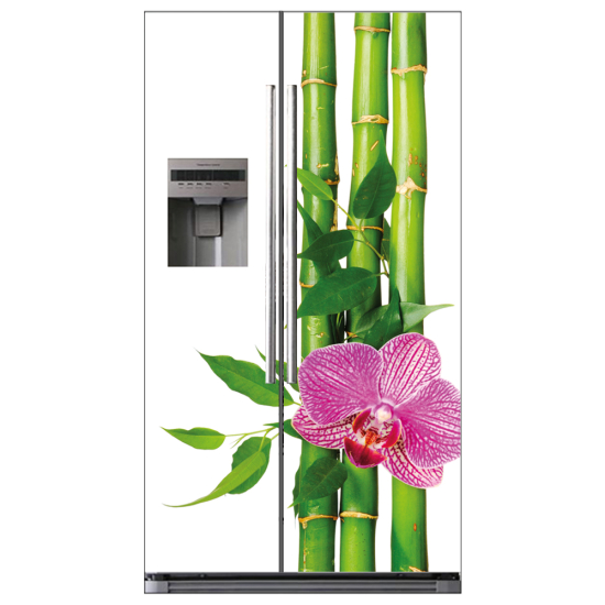 Adesivo per frigo americano - Fiore di bambù