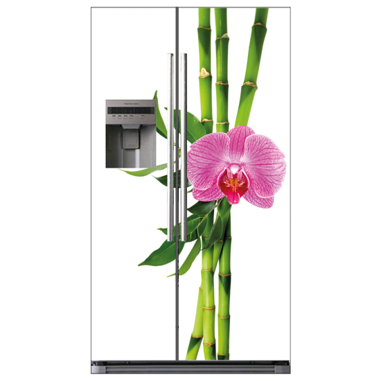 Adesivo per frigo americano - Fiore di bambù