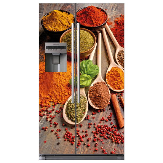 Adesivo per frigo americano - Spezie