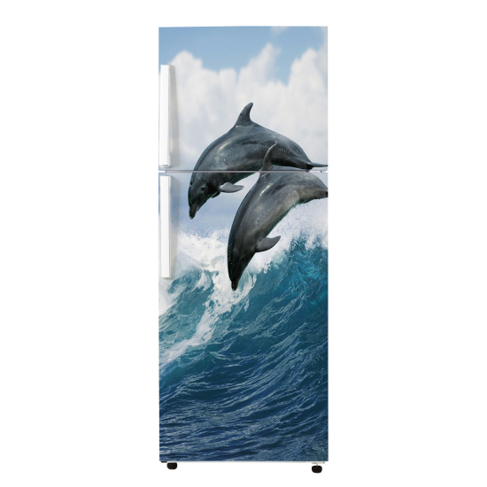 Adesivo Per Frigo - Delfini