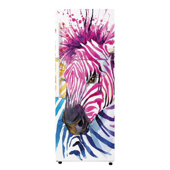 Adesivo Per Frigo - Design Zebra