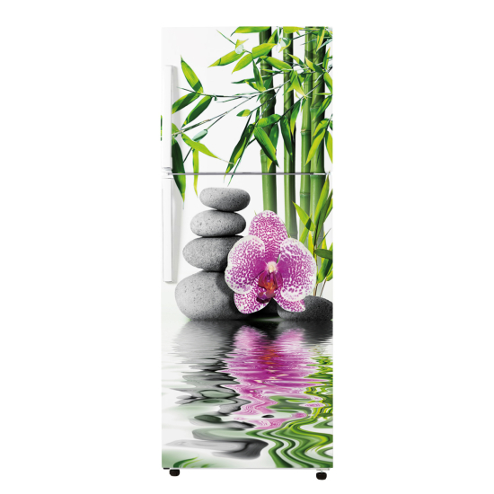 Adesivo Per Frigo - Fiore Sassi