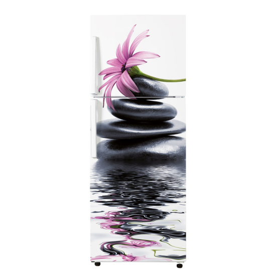 Adesivo Per Frigo - Fiore Sassi