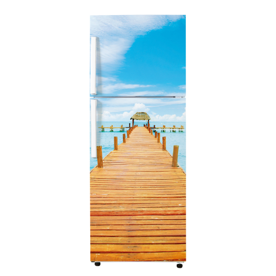 Adesivo Per Frigo - Pontile paradisiaco