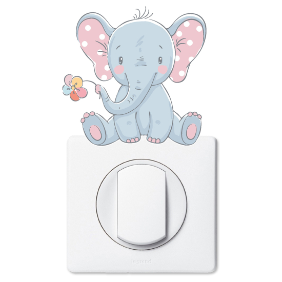 Adesivo per interruttore - Elefante