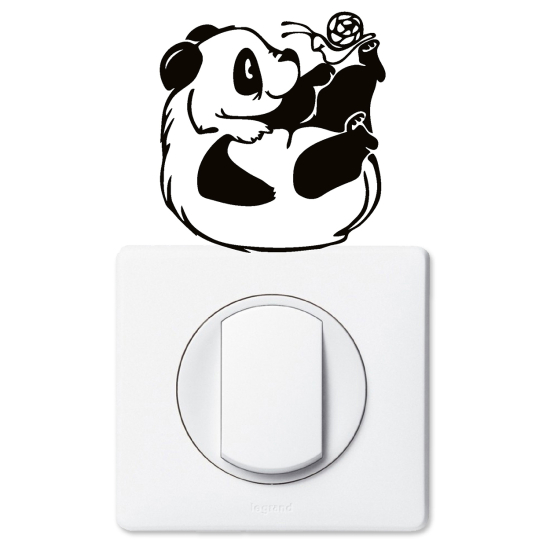 Adesivo per interruttore - Panda lumaca