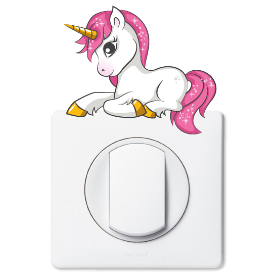Adesivo per interruttore - Unicorno