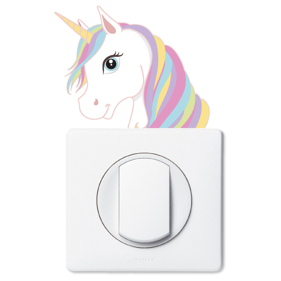 Adesivo per interruttore - Unicorno