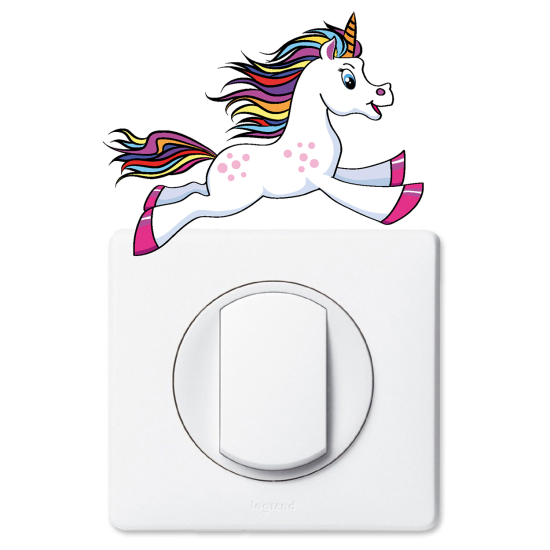 Adesivo per interruttore - Unicorno