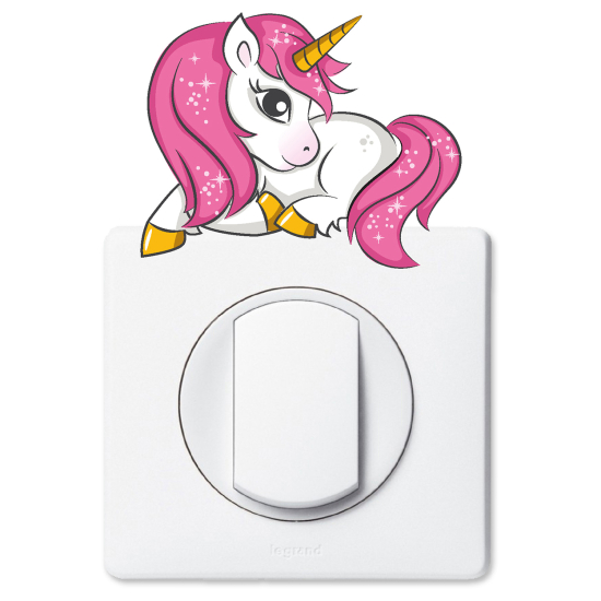 Adesivo per interruttore - Unicorno