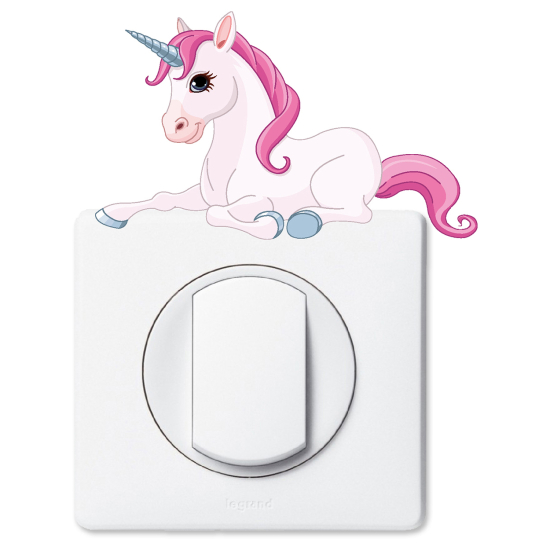 Adesivo per interruttore - Unicorno