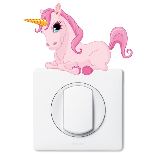 Adesivo per interruttore - Unicorno