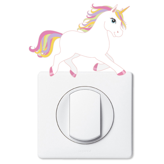 Adesivo per interruttore - Unicorno