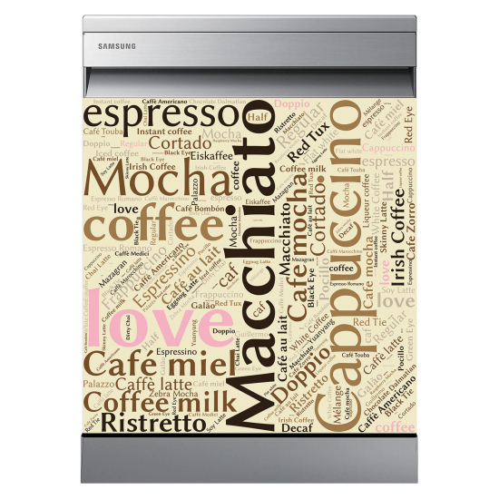 Adesivo per lavastoviglie - Caffè
