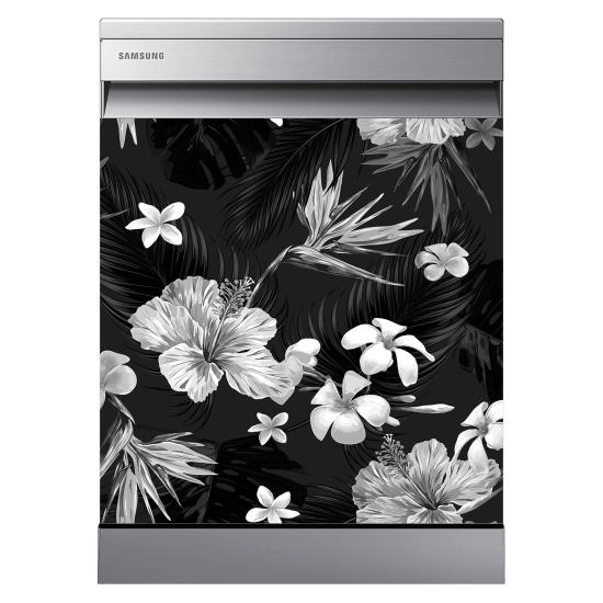 Adesivo per lavastoviglie - Fiori tropicali