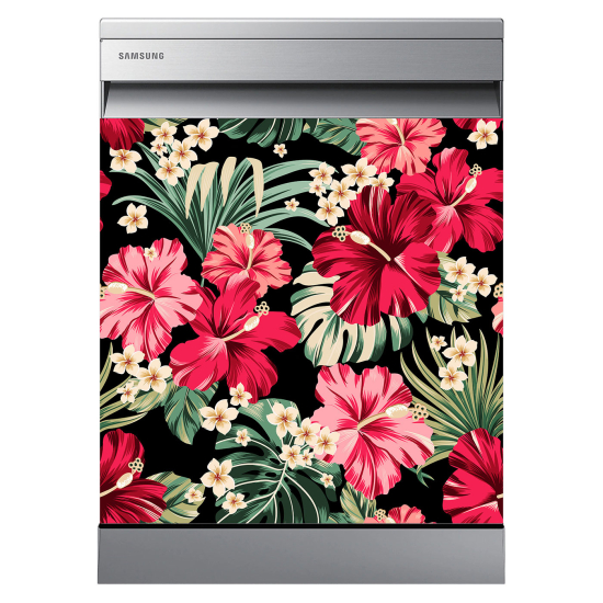 Adesivo per lavastoviglie - Fiori tropicali