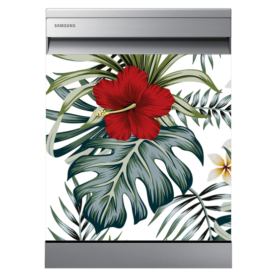 Adesivo per lavastoviglie - Fiori tropicali