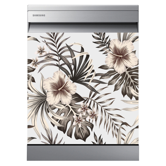 Adesivo per lavastoviglie - Fiori tropicali