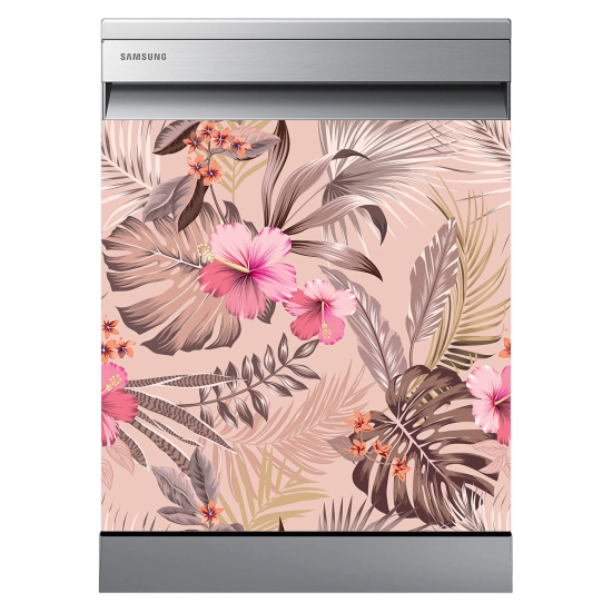 Adesivo per lavastoviglie - Fiori tropicali