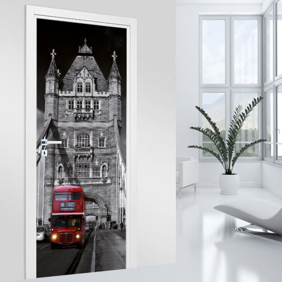 Adesivo per porta - Autobus di Londra