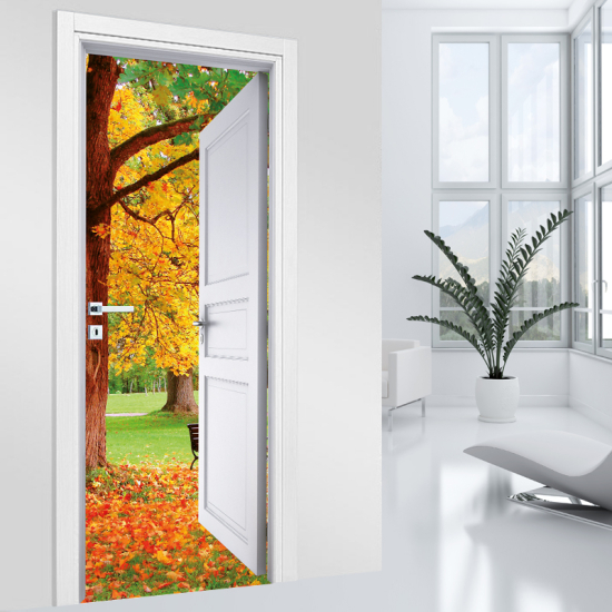 Adesivo per porta - Autunno