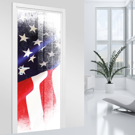 Adesivo per porta - Bandiera USA