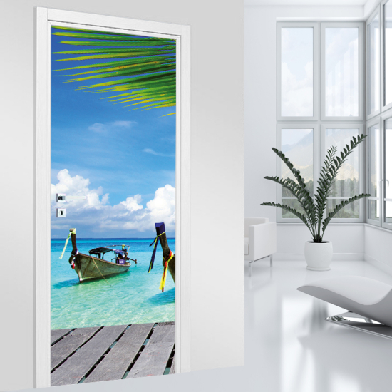 Adesivo per porta - Barche Thailandia
