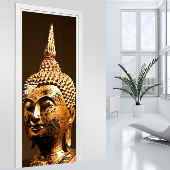 Adesivo per porta - Buddha Oro