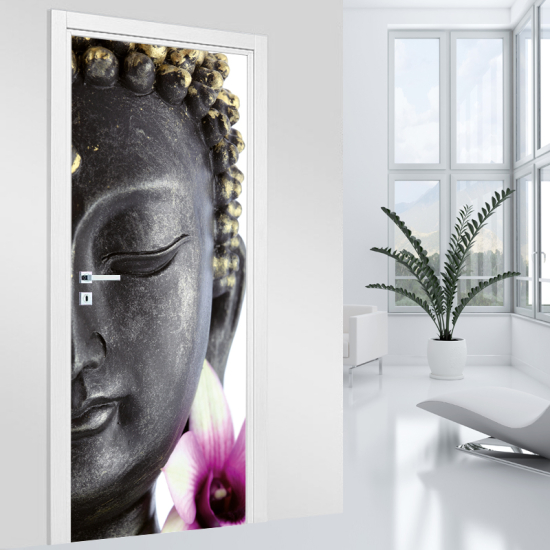 Adesivo per porta - Buddha Zoom
