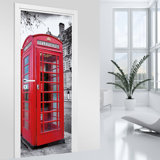 Adesivo per porta - Cabina telefonica Londra