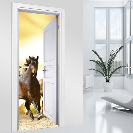 Adesivo per porta - Cavallo