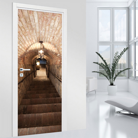 Adesivo per porta - Corridoio Archi