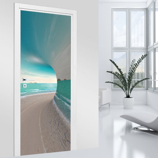 Adesivo per porta - Design mare