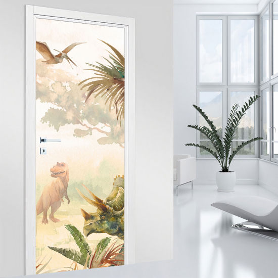 Adesivo per porta - Dinosauri