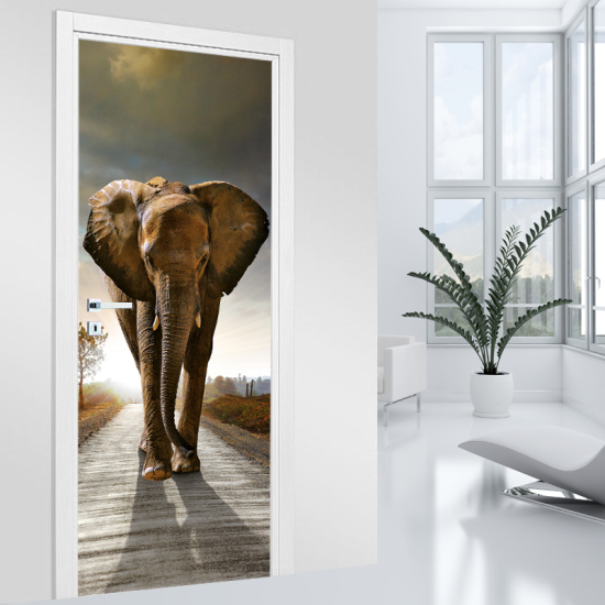 Adesivo per porta - Elefante