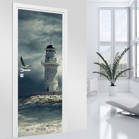 Adesivo per porta - Faro Marino