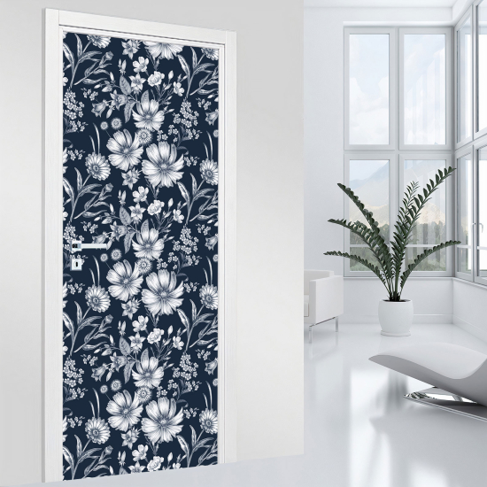 Adesivo per porta - Fiori