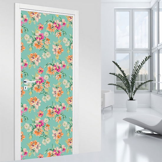 Adesivo per porta - Fiori