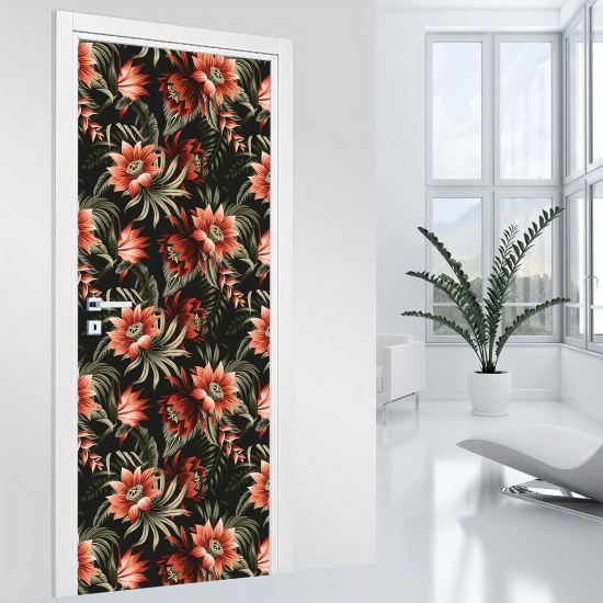 Adesivo per porta - Fiori