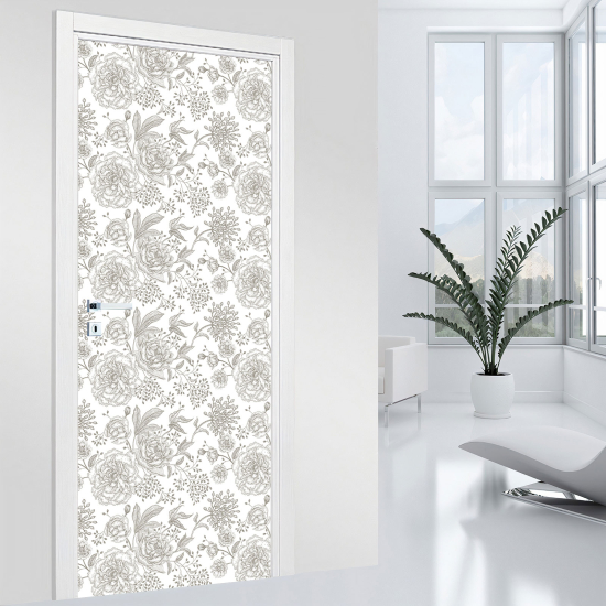 Adesivo per porta - Fiori
