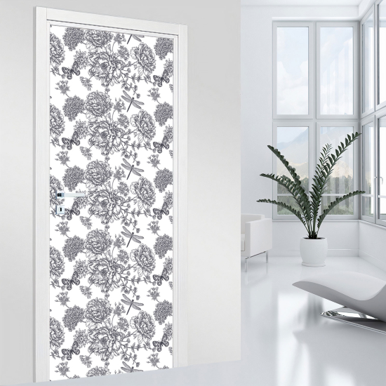 Adesivo per porta - Fiori