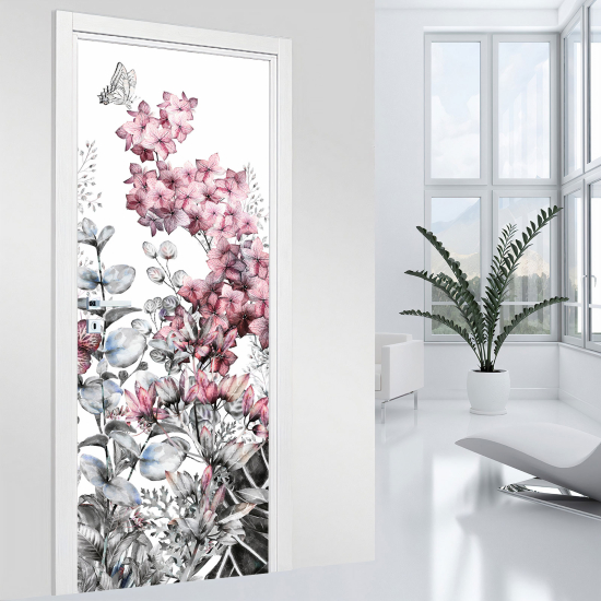 Adesivo per porta - Fiori