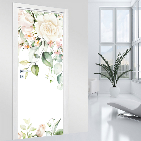 Adesivo per porta - Fiori