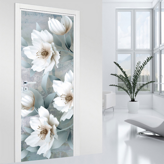Adesivo per porta - Fiori