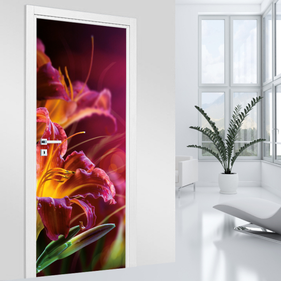 Adesivo per porta - Fiori
